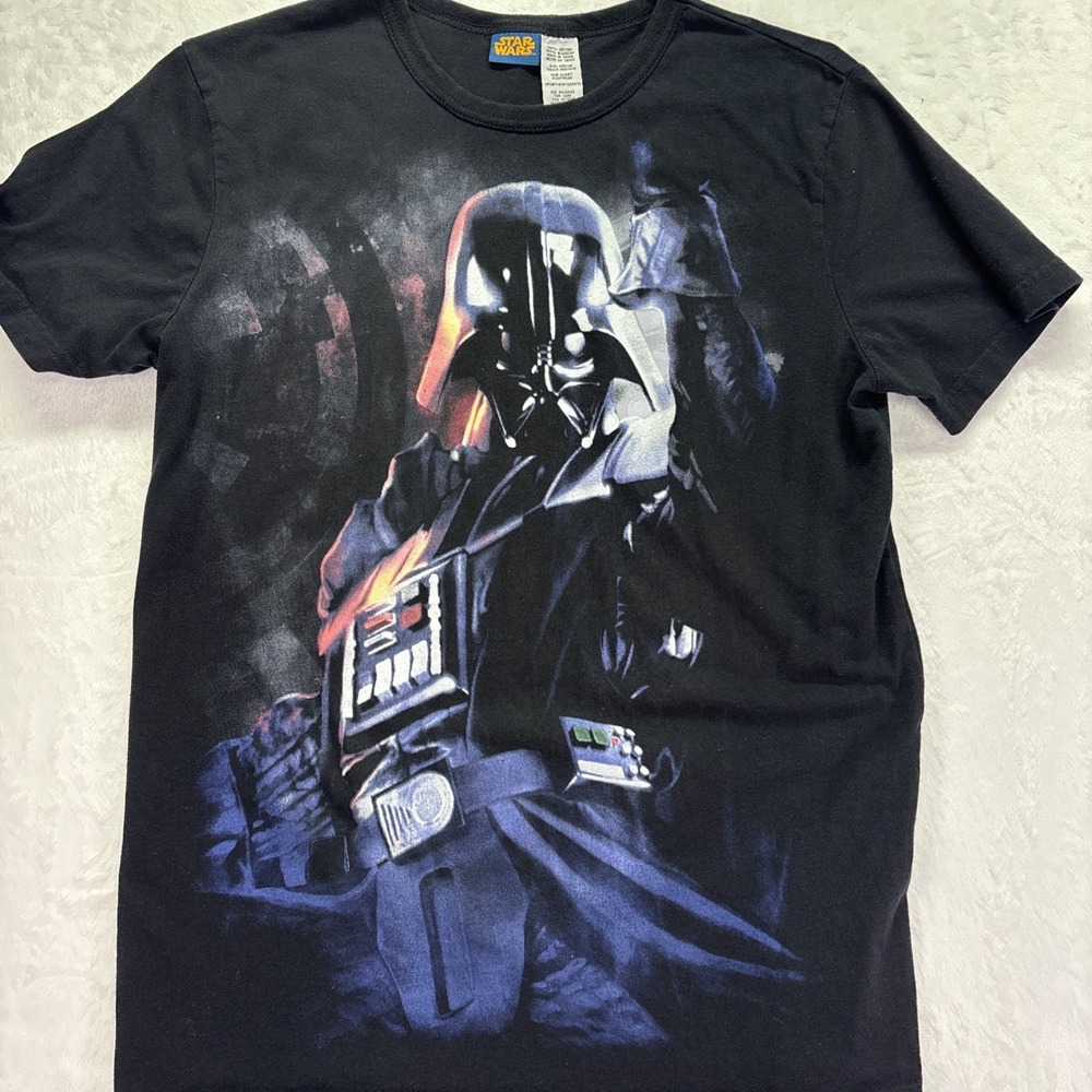 Star Wars Darth Vader All Over Print T-Shirt Kids Medium Lucasfilms Black Tee